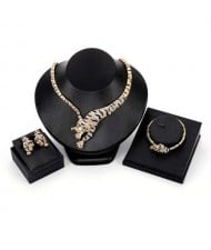 Luxurious Style Tiger Design 3pcs High Fashion Women Jewelry Set