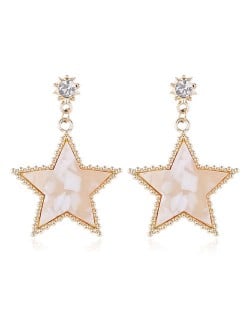 Elegant Pentagram High Fashion Women Costume Earrings