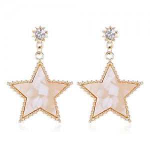 Elegant Pentagram High Fashion Women Costume Earrings