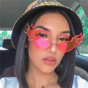 6 Colors Available Unique Flame Design Online Stars Fashion Sunglasses