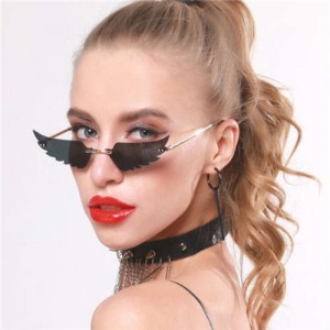 5 Colors Available Angel Wings Design High Fashion Online Stars Style Sunglasses