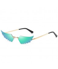 5 Colors Available Angel Wings Design High Fashion Online Stars Style Sunglasses