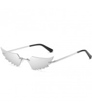 5 Colors Available Angel Wings Design High Fashion Online Stars Style Sunglasses
