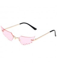 5 Colors Available Angel Wings Design High Fashion Online Stars Style Sunglasses