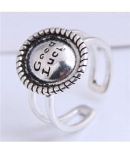 Vintage Style Open-end Copper Lucky Ring