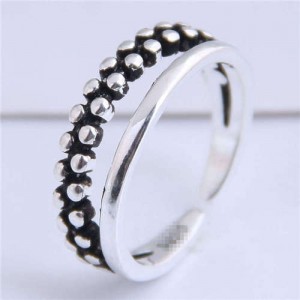 Studs Fashion Dual Layers Design Open-end Copper Ring