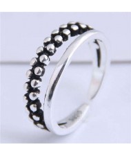 Studs Fashion Dual Layers Design Open-end Copper Ring