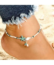 Seashell and Starfish Pendants Ocean Fashion Women Anklet