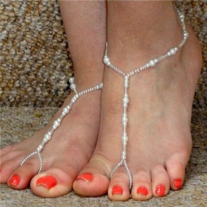 Pearl and Mini Beads Simple Fashion Unique Style Women Anklet