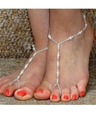 Pearl and Mini Beads Simple Fashion Unique Style Women Anklet