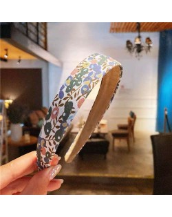 Pastoral Style Summer Flowers Prints Korean Fashion Women Cloth Hair Hoop