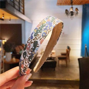 Pastoral Style Summer Flowers Prints Korean Fashion Women Cloth Hair Hoop