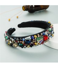 Crystal Embellished KOLs Choice High Fashion Women Hair Hoop - Multicolor