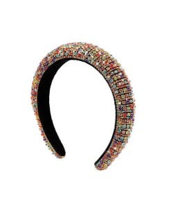 Baroque Style Rhinestone All-over Shining Design Women Headband/ Hair Hoop - Multicolor