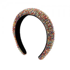 Baroque Style Rhinestone All-over Shining Design Women Headband/ Hair Hoop - Multicolor