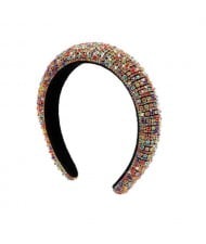 Baroque Style Rhinestone All-over Shining Design Women Headband/ Hair Hoop - Multicolor