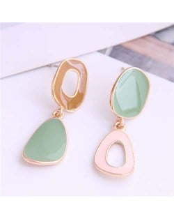 Irregular Hoop Design Korean Fashion Enamel Women Earrings