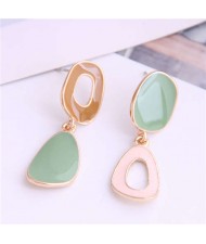 Irregular Hoop Design Korean Fashion Enamel Women Earrings