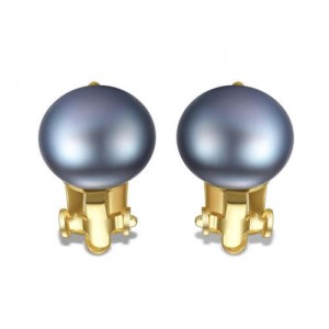 4 Colors Available Steamed Bun Shape Natural Pearl 925 Sterling Silver Women Ear Clips