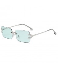 5 Colors Available Rectangular Shape High Fashion Frameless Style Sunglasses