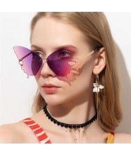 5 Colors Available Butterfly Design Frameless Creative Fashion Women Sunglasses