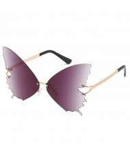 5 Colors Available Butterfly Design Frameless Creative Fashion Women Sunglasses