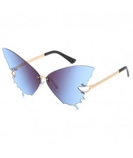 5 Colors Available Butterfly Design Frameless Creative Fashion Women Sunglasses
