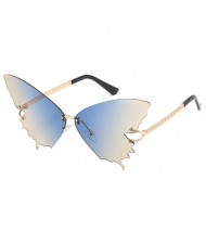 5 Colors Available Butterfly Design Frameless Creative Fashion Women Sunglasses