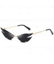 5 Colors Available Unique Cat Eye Design Frameless Popular Fashion Women Sunglasses