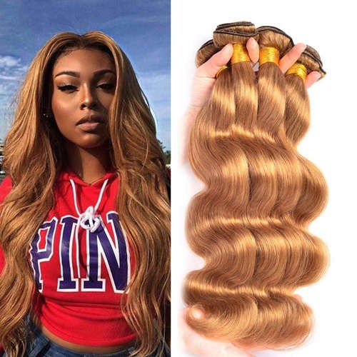 Body Wave Color 27 Brazilian Virgin Remy Hair 1 Piece Human Hair Bundle