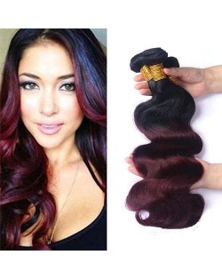 Burgundy Body Wave Color 1B/99J Brazilian Virgin Remy Human Hair 1 Piece Hair Bundle