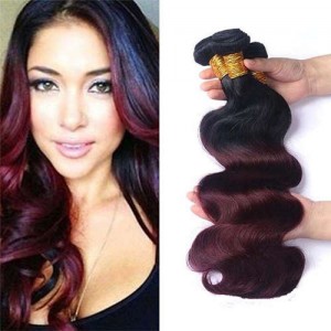 Burgundy Body Wave Color 1B/99J Brazilian Virgin Remy Human Hair 1 Piece Hair Bundle