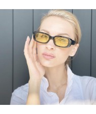 10 Colors Available Vintage Thick Oblong Frame Western Fashion Women Sunglasses