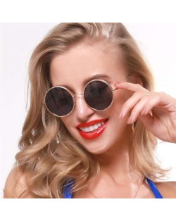 4 Colors Available Stars Engraved Vintage Round Frame Fashion Women/ Men Sunglasses