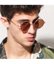 4 Colors Available Stars Engraved Vintage Round Frame Fashion Women/ Men Sunglasses