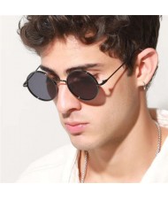 4 Colors Available Stars Engraved Vintage Round Frame Fashion Women/ Men Sunglasses