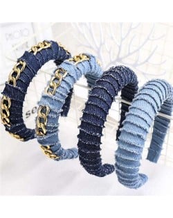 Denim High Fashion Design Women Headband/ Hair Hoop