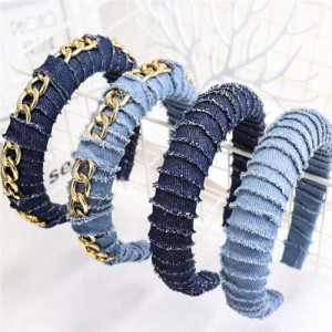 Denim High Fashion Design Women Headband/ Hair Hoop
