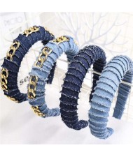 Denim High Fashion Design Women Headband/ Hair Hoop