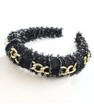 Denim High Fashion Design Women Headband/ Hair Hoop