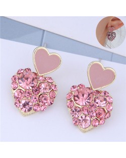 Korean Fashion Peach Heart Bold Fashion Women Ear Clips - Golden