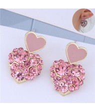 Korean Fashion Peach Heart Bold Fashion Women Ear Clips - Golden