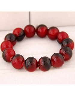 High Fashion Glass Beads Simple Style Bracelet - Red
