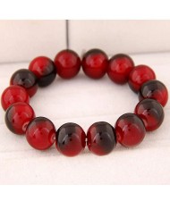 High Fashion Glass Beads Simple Style Bracelet - Red