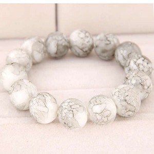 High Fashion Glass Beads Simple Style Bracelet - White