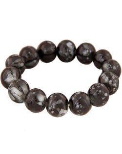 High Fashion Glass Beads Simple Style Bracelet - Black