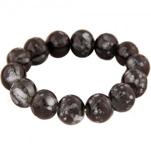 High Fashion Glass Beads Simple Style Bracelet - Black
