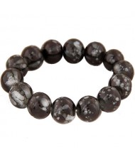 High Fashion Glass Beads Simple Style Bracelet - Black