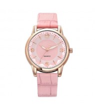 8 Colors Available Creative Gradient Color Arabic Numerals Index Fashion Design Women Wrist Watch