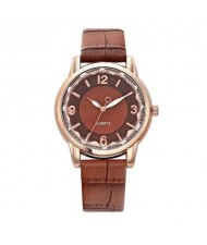 8 Colors Available Creative Gradient Color Arabic Numerals Index Fashion Design Women Wrist Watch